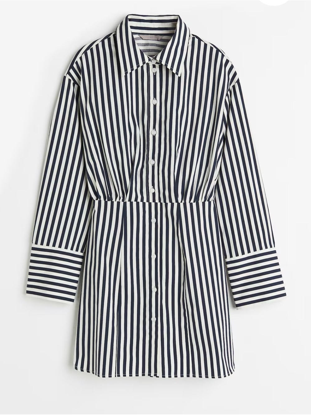 H&M Striped Button Down Shirt Dress Size Small